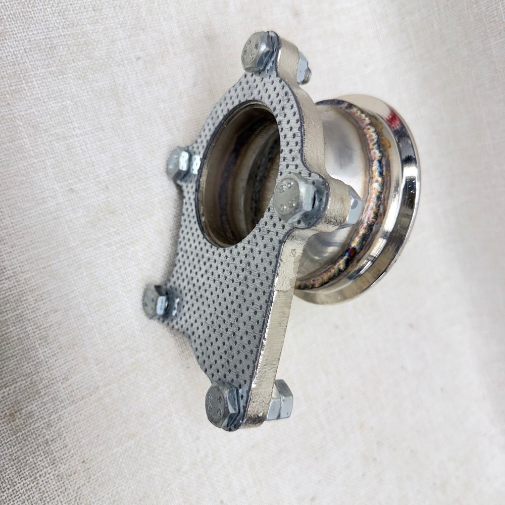 Custom Stainless Steel‎ 5-Bolt Turbo Exhaust Flange Adapter with Gasket 2.5in ID